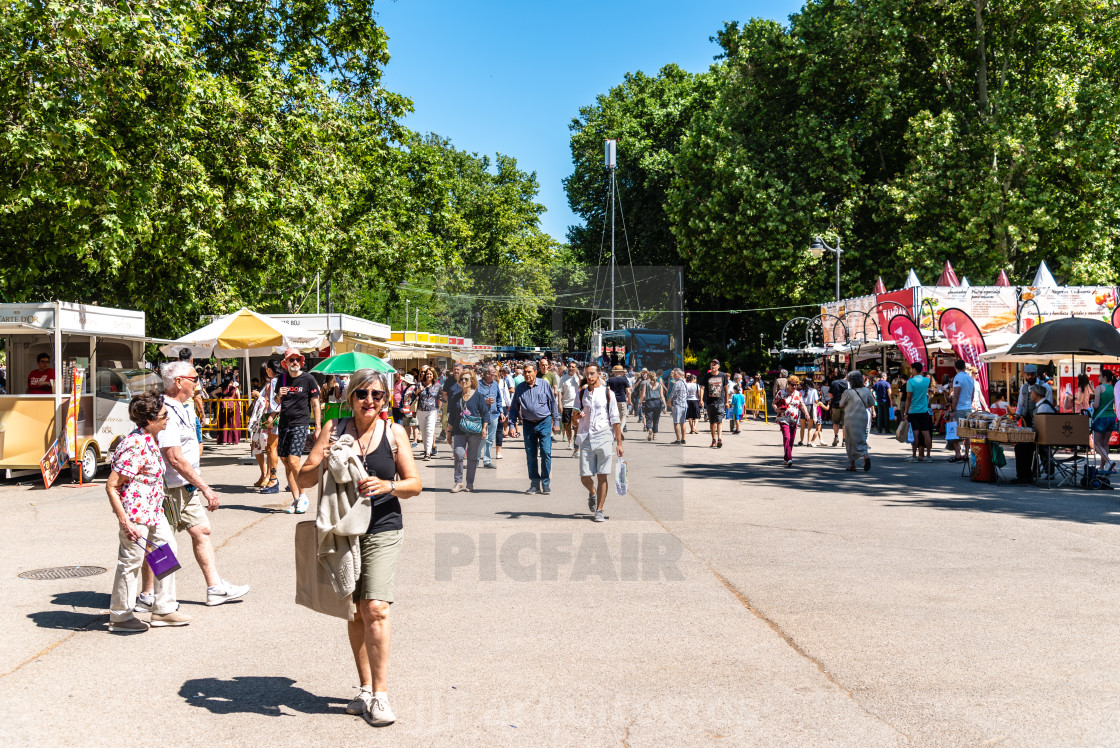 "Madrid Book Fair in Retiro Park, Spain" stock image