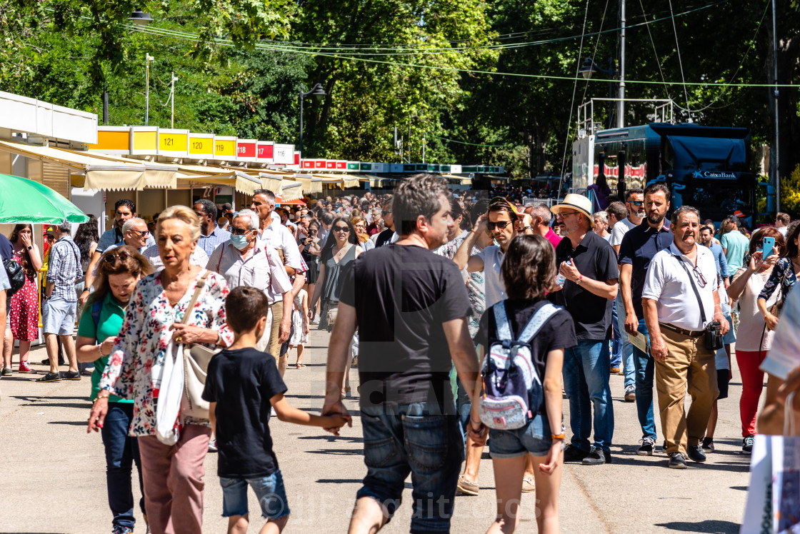 "Madrid Book Fair in Retiro Park, Spain" stock image