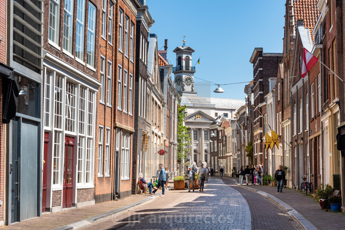 "Scenic view of the old town of Dordrecht" stock image