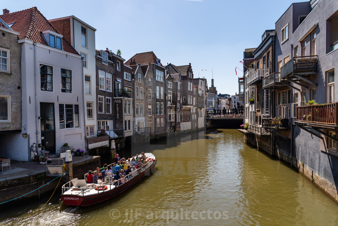 "Scenic view of the old town of Dordrecht" stock image