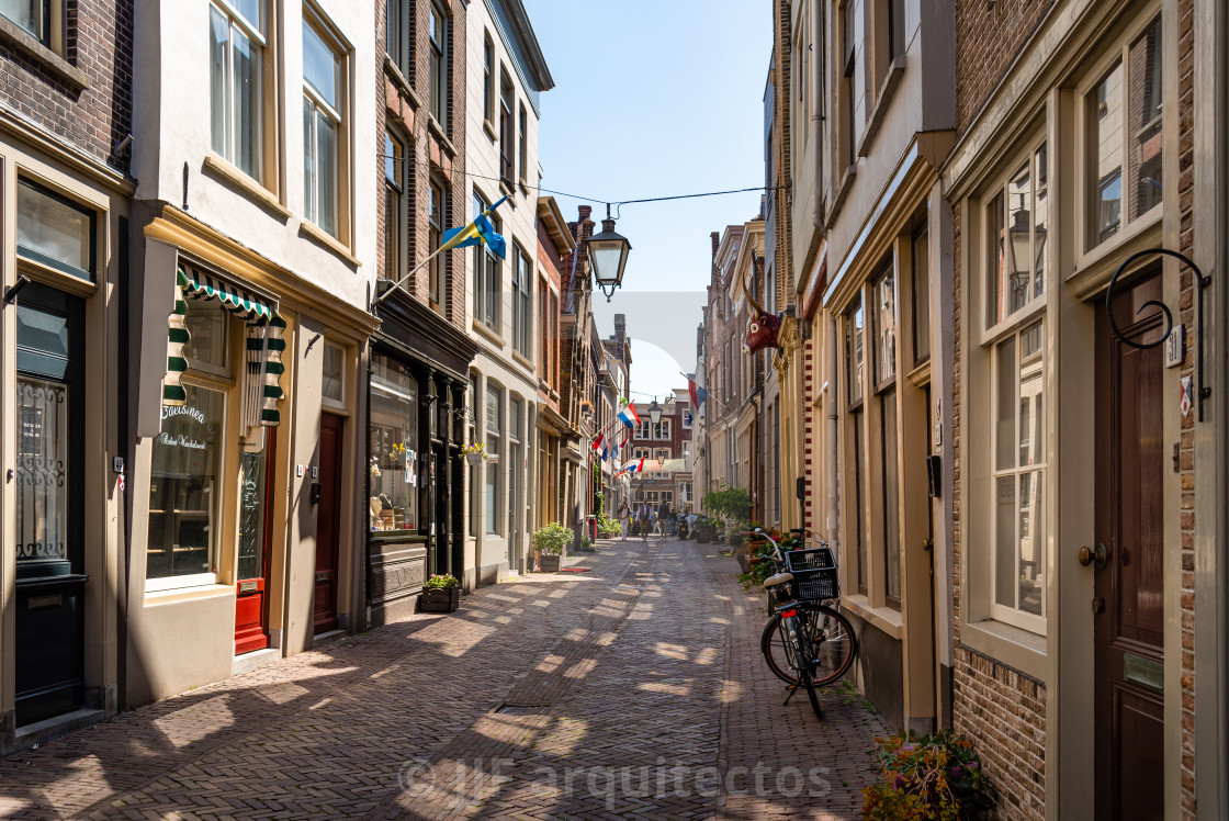 "Scenic view of the old town of Dordrecht" stock image