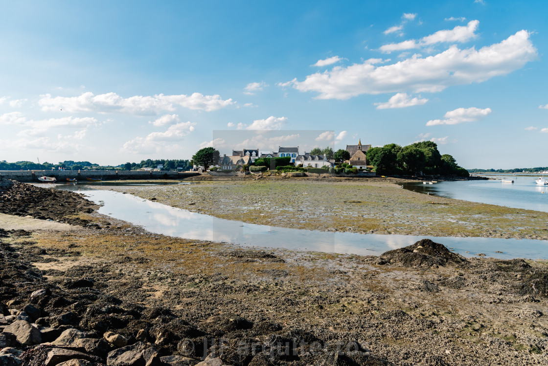 "Scenic view of Saint-Cado in Brittany, France" stock image