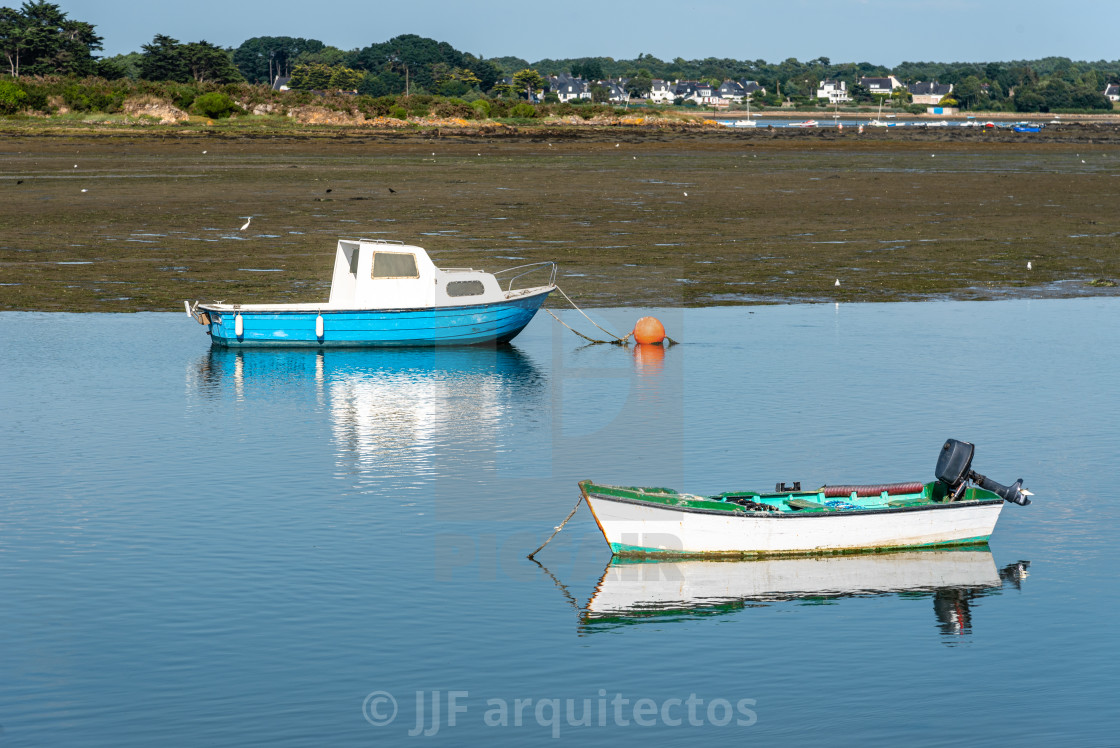 "Scenic view of Saint-Cado in Brittany, France" stock image