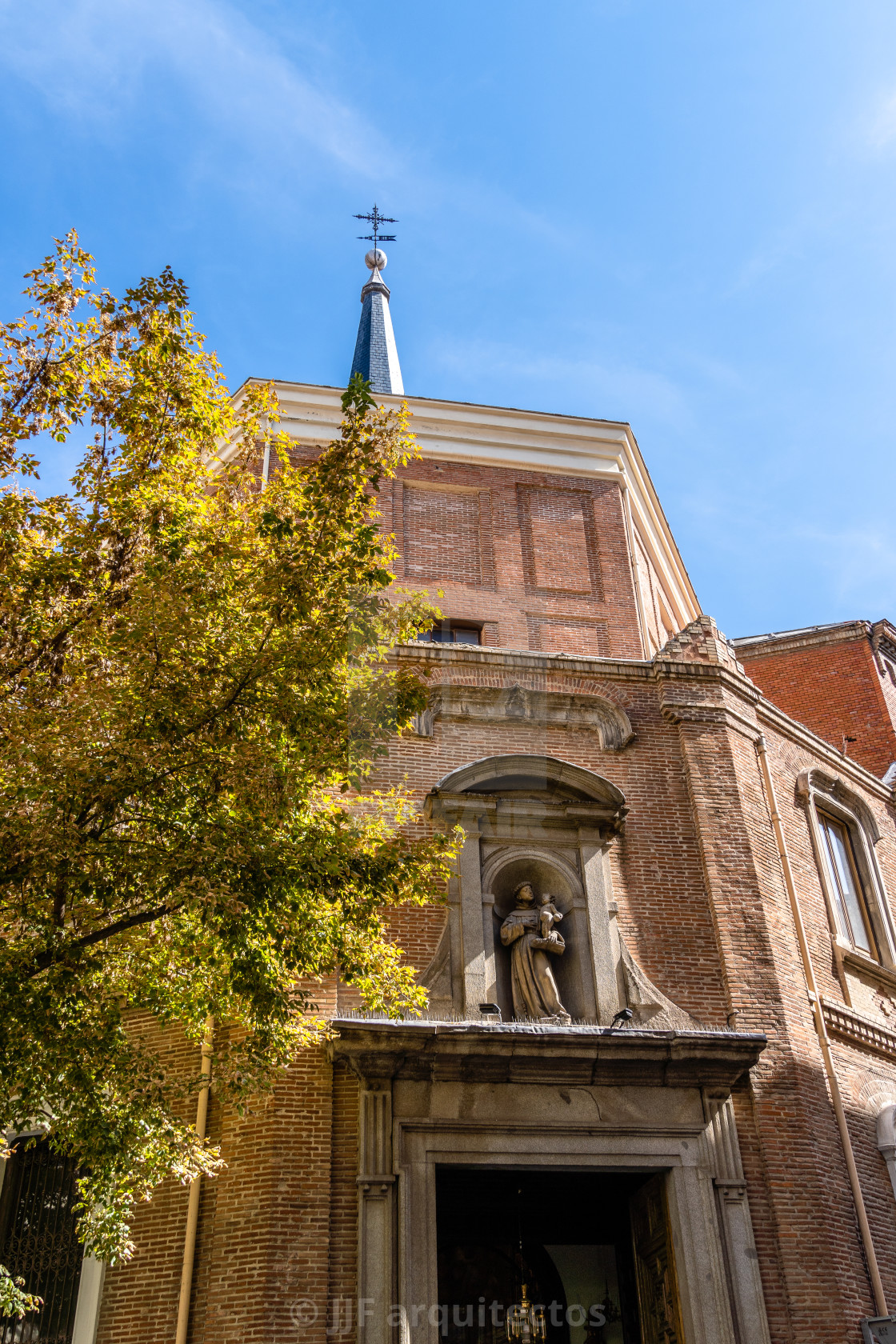 "Exterior view of the Church of Saint Anthony of the Germans in Madrid" stock image