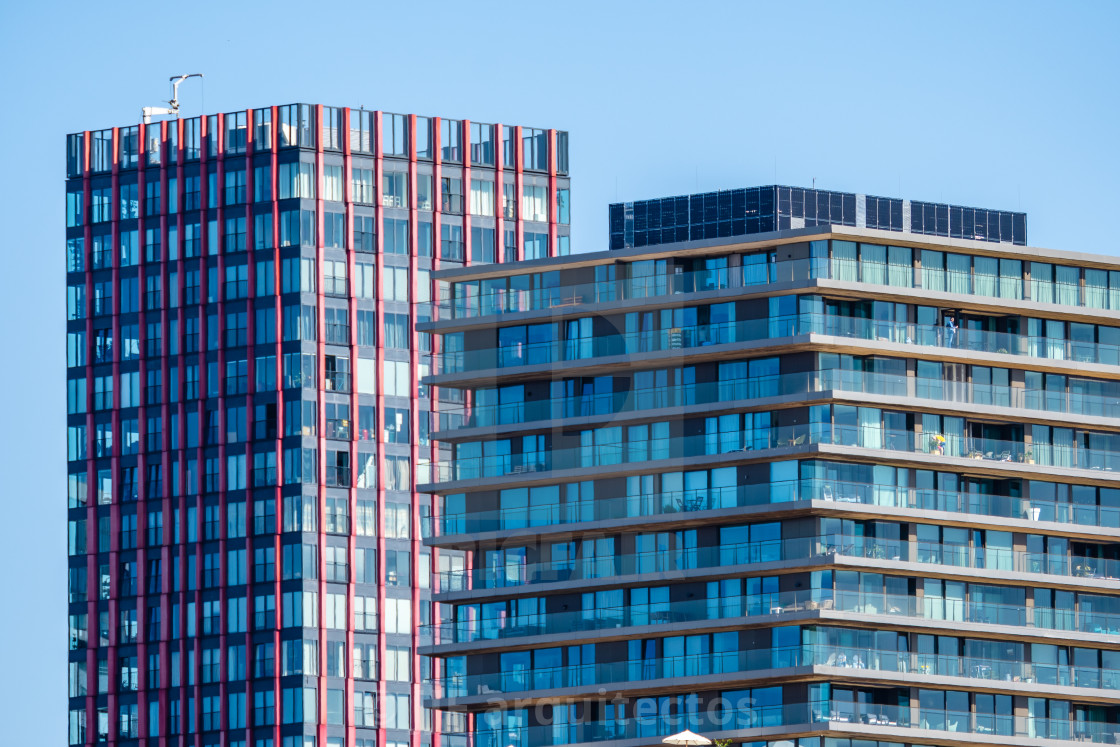 "New residential developments in the waterfront of Rotterdam" stock image