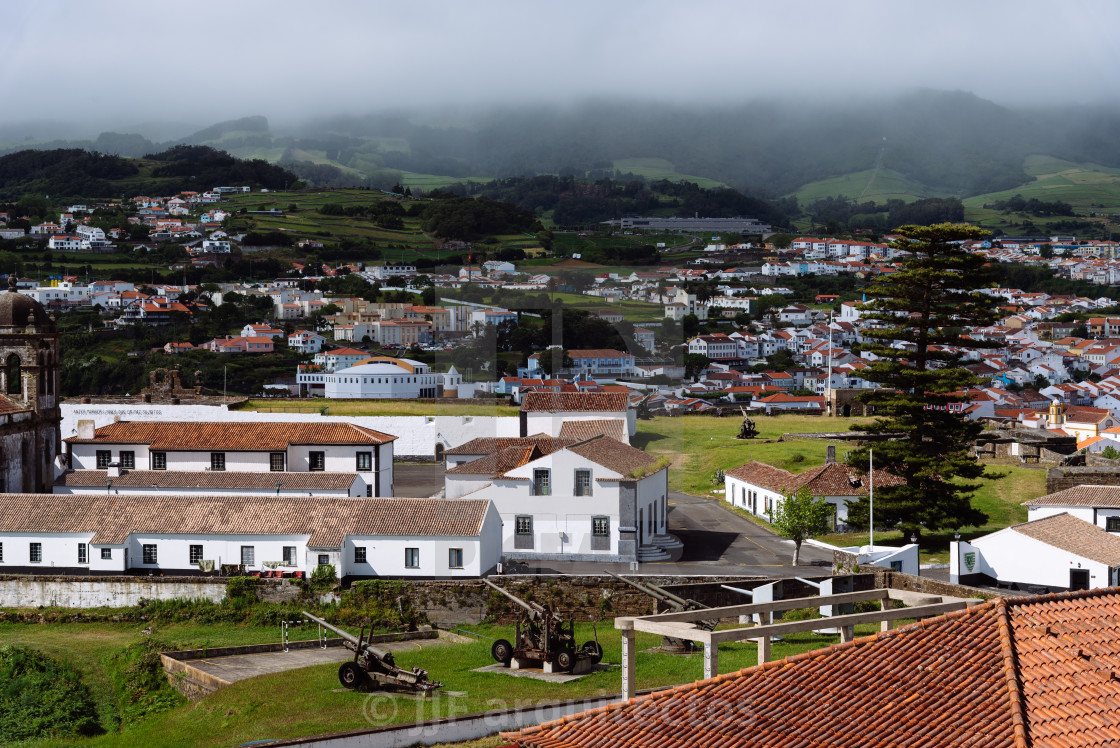 "Old artillery battery in Monte Brasil in Angra do Heroismo" stock image