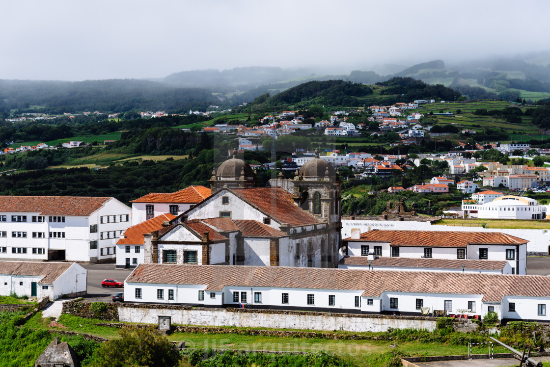 "The fortress of Saint John the Baptist in Angra do Heroismo" stock image