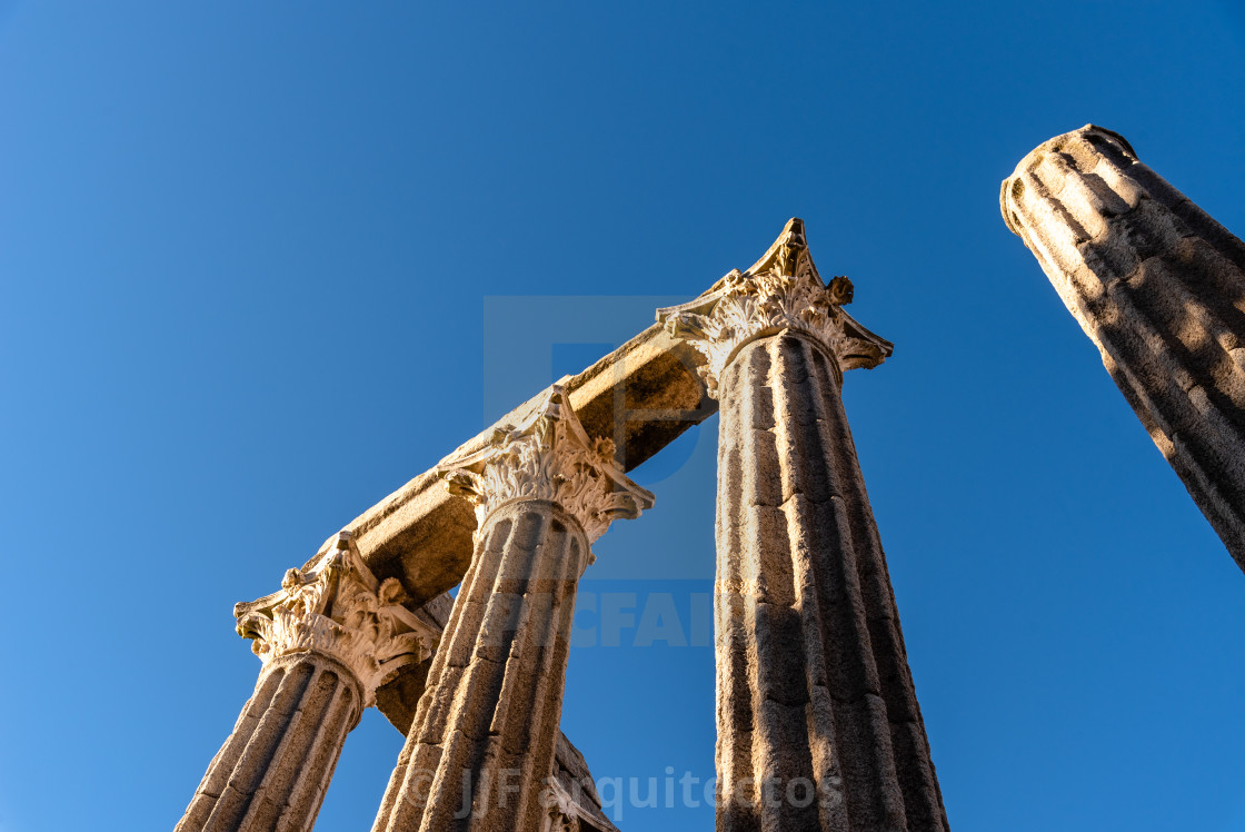 "Roman Temple of Diana in Evora, Portugal" stock image