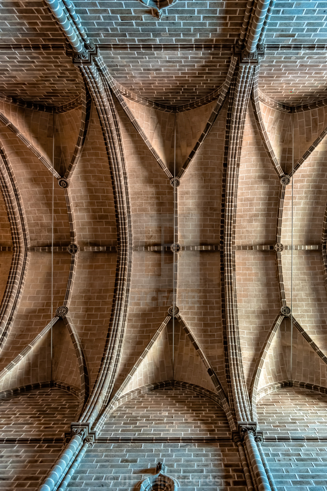 "The vaults of the Church of St. Francis in Evora. Directly below" stock image