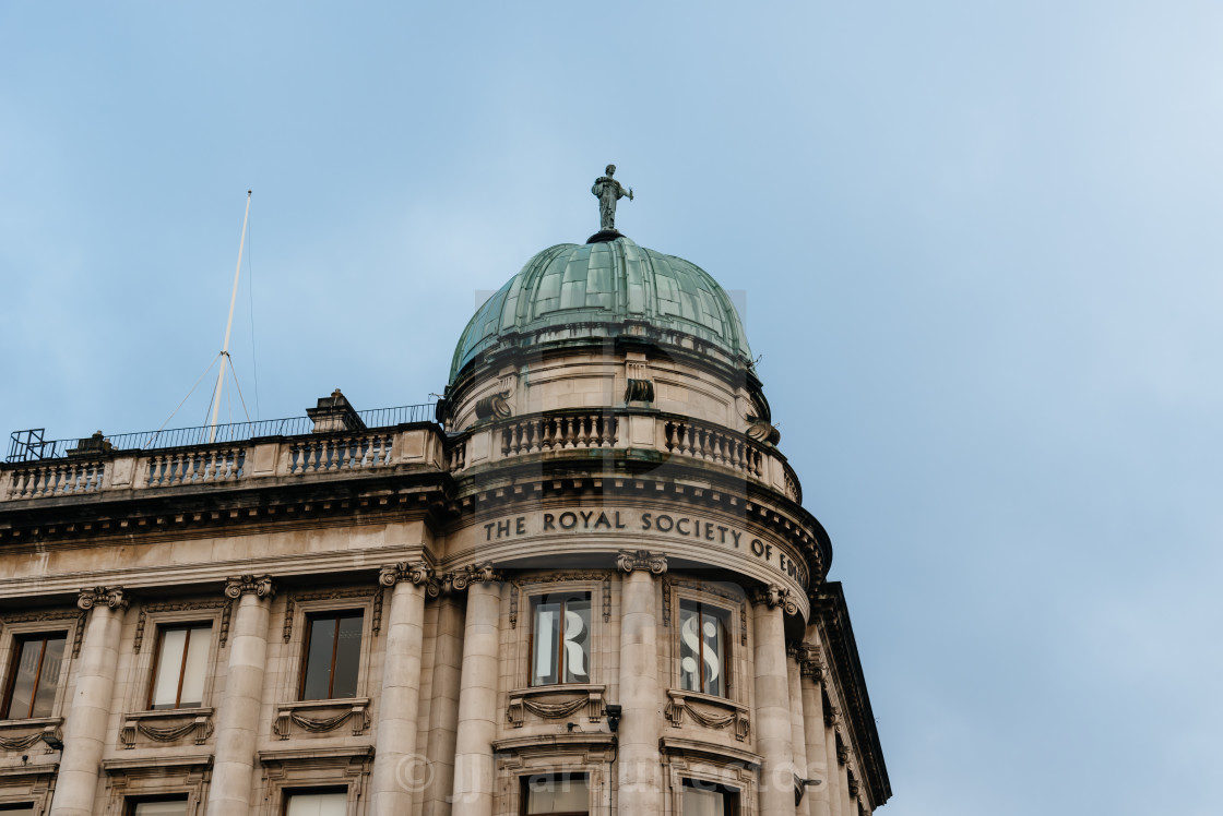 "The Royal Society of Scotland in George Street in the New Town of Edinburgh" stock image