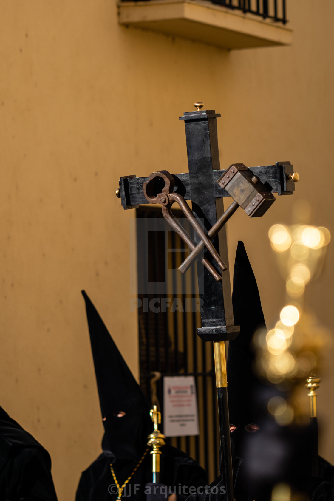 "Easter procession float during the Easter Week processions in Zamora" stock image