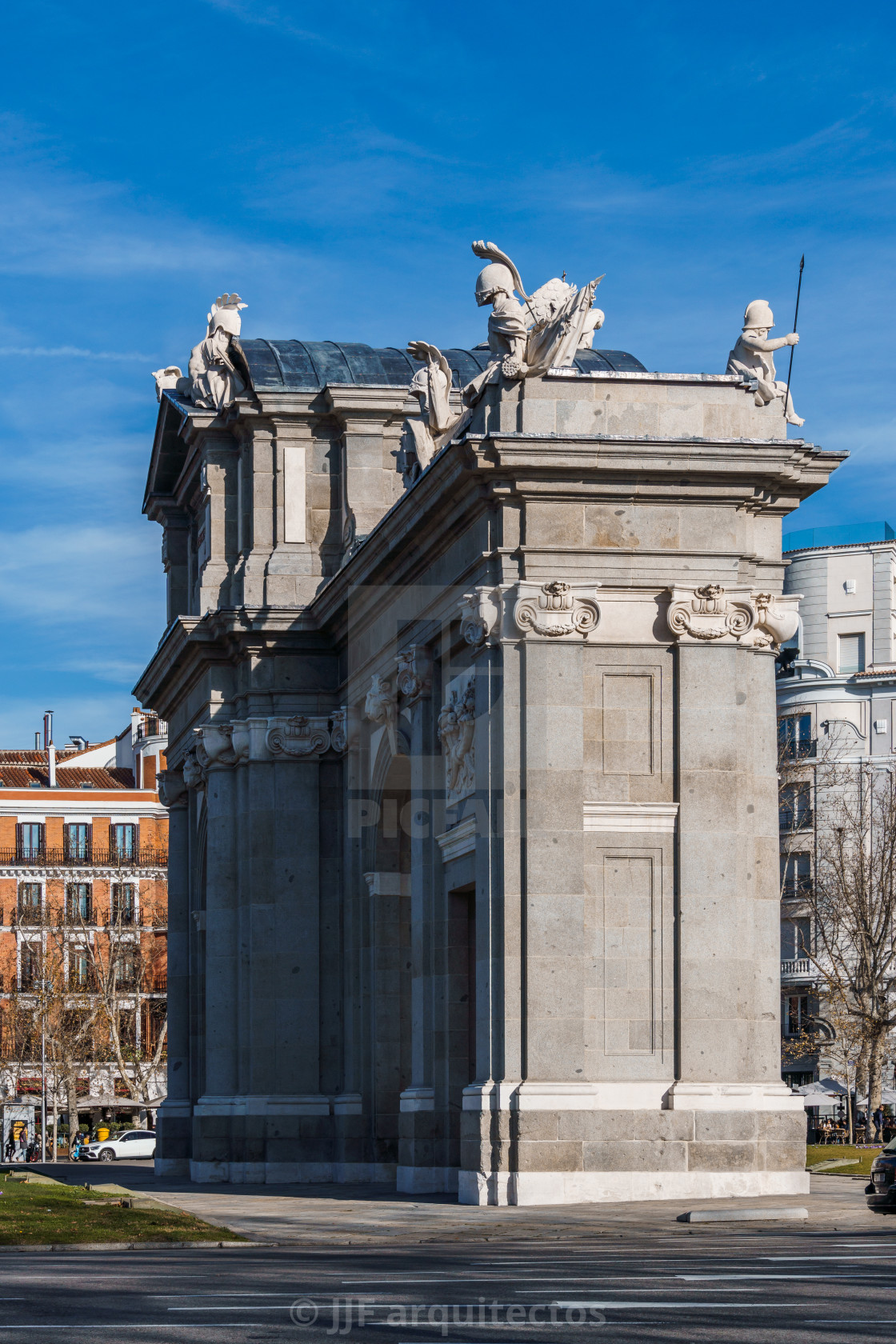 "The Puerta de Alcala Neo-classical gate in Madrid" stock image