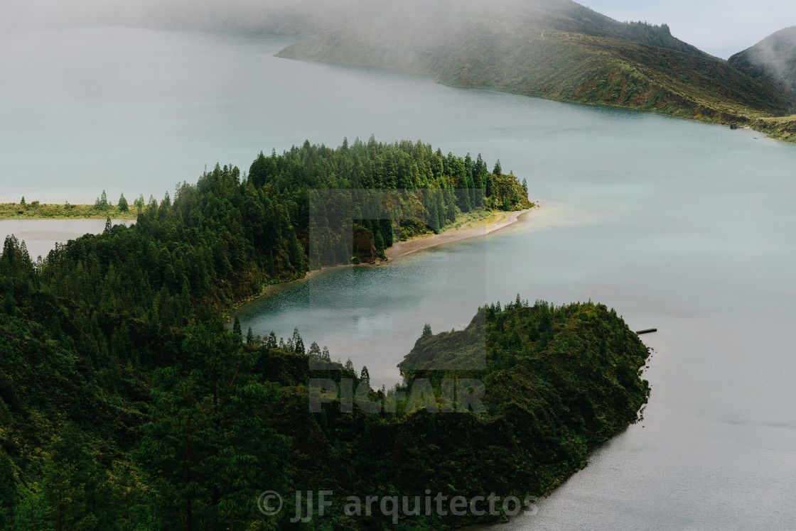 "Lagoa do Fogo in Sao Miguel Island in Azores" stock image