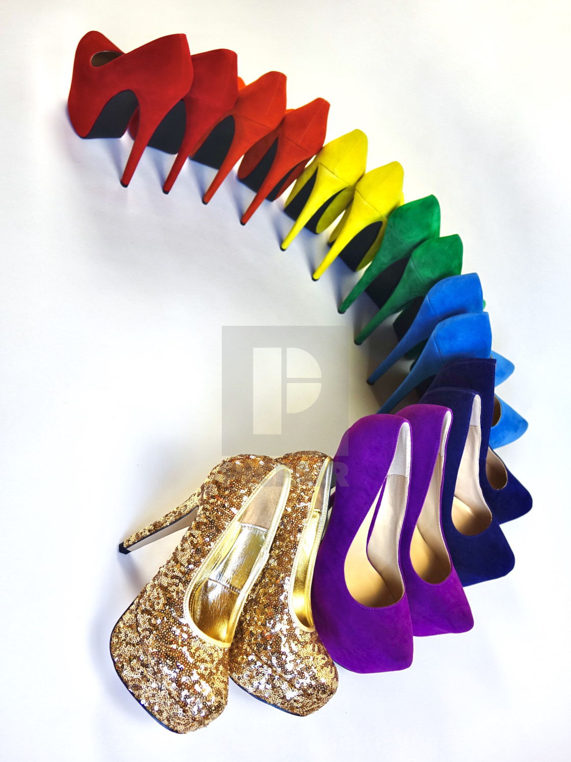 "Shoe Stories - Rainbow Drop" stock image