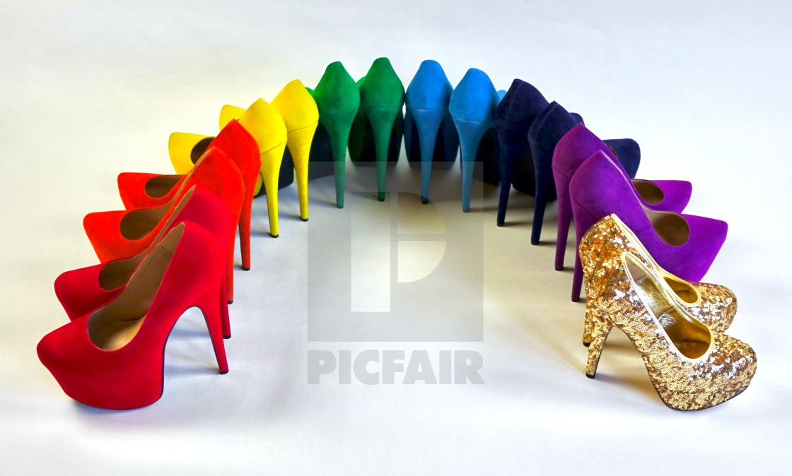 "Shoe Stories - At The End Of The Rainbow" stock image