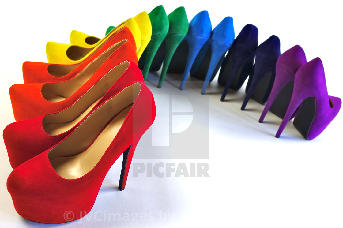 "Shoe Stories - Shoe Rainbow" stock image