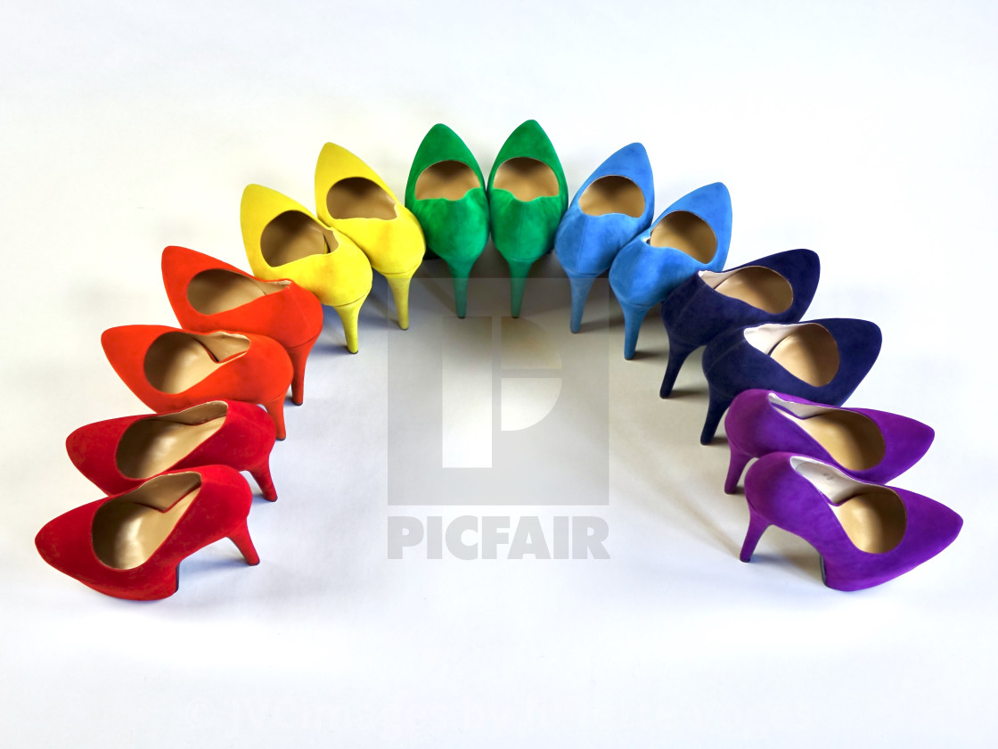 "Shoe Stories - Rainbow Curve" stock image