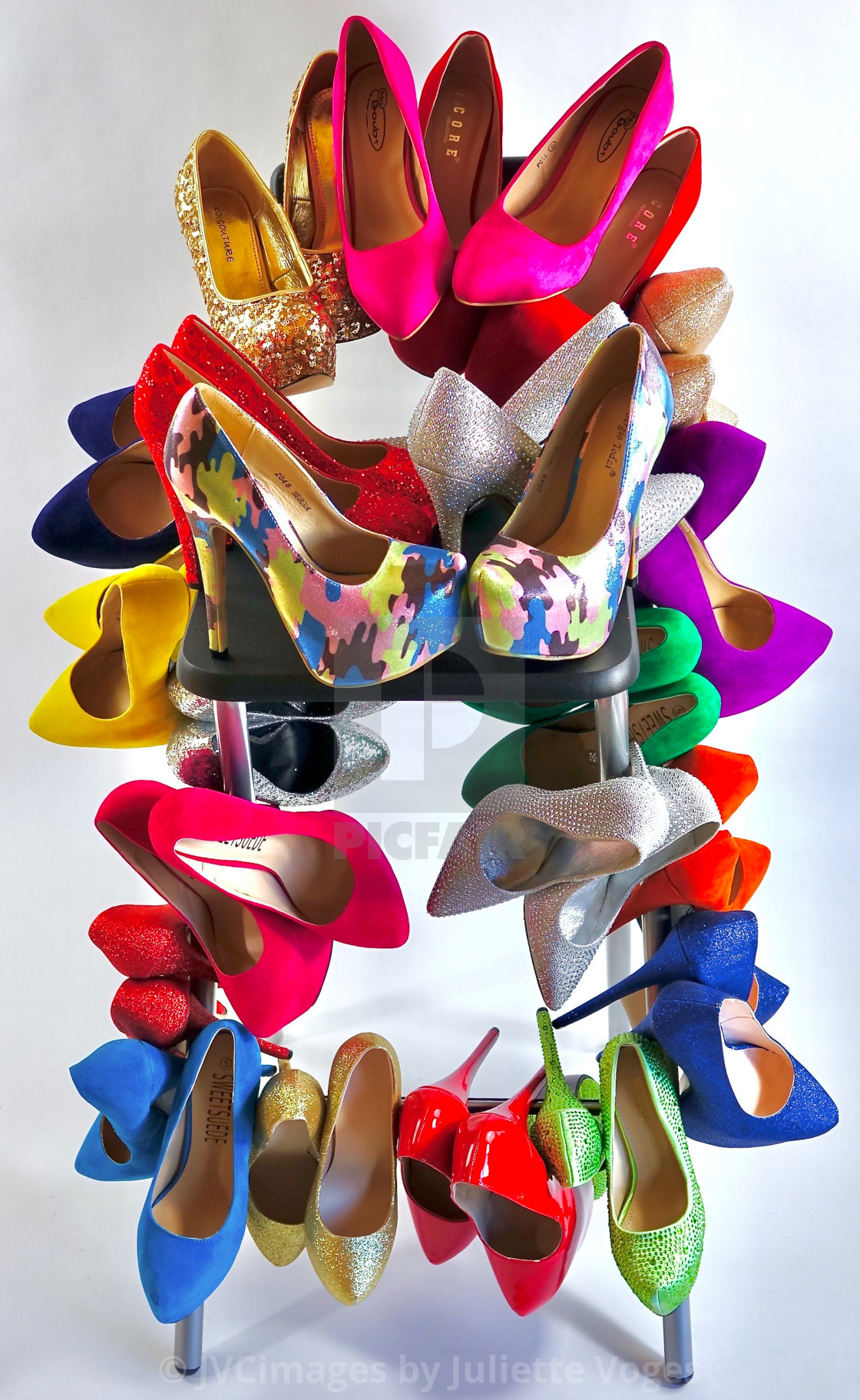 "Shoe Stories : Stacked !" stock image