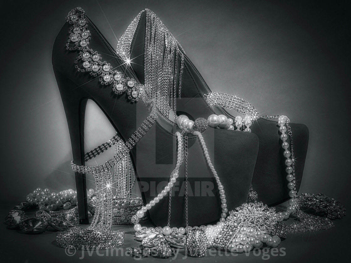 "Shoe Stories : Diamonds & Pearls" stock image