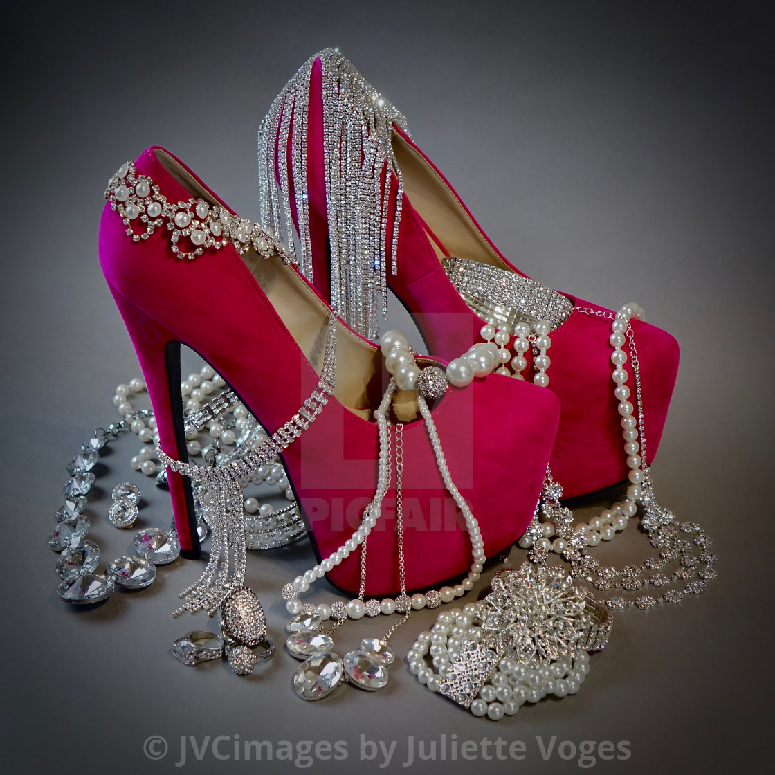 "Shoe Stories : Diamonds & Pearls" stock image