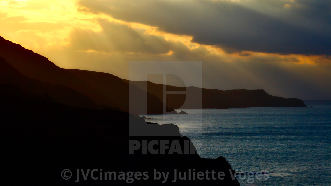 "Coastal Sunset" by JVCimages by Juliette Voges - £10.00 "Coastal Sunset" stock image