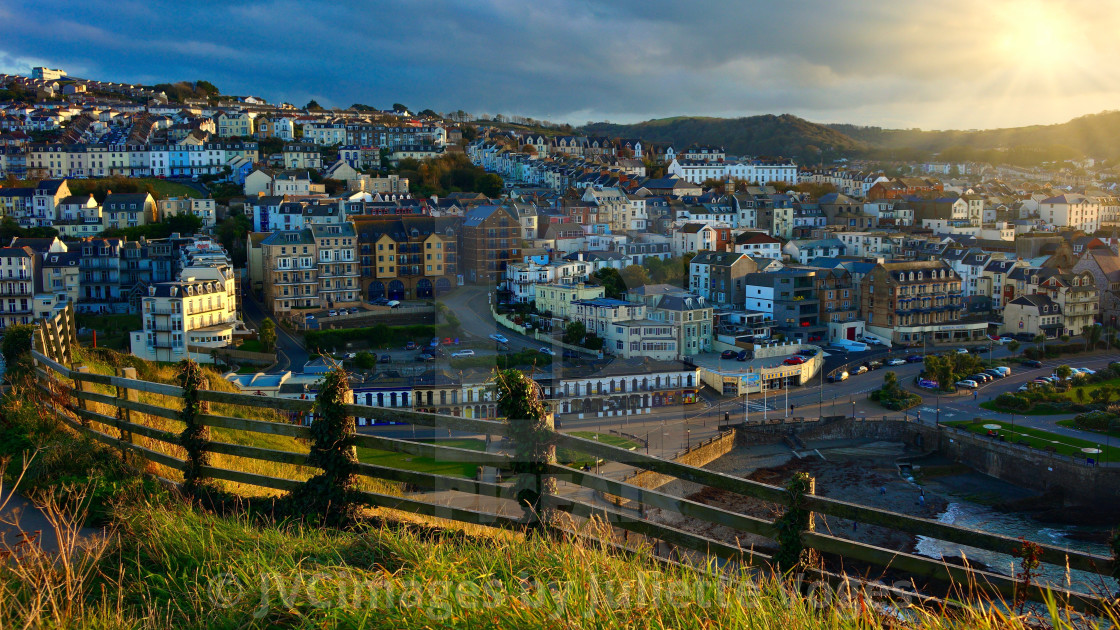 "Hilltop Town At Sunset" by JVCimages by Juliette Voges - £10.00 "Hilltop Town At Sunset" stock image