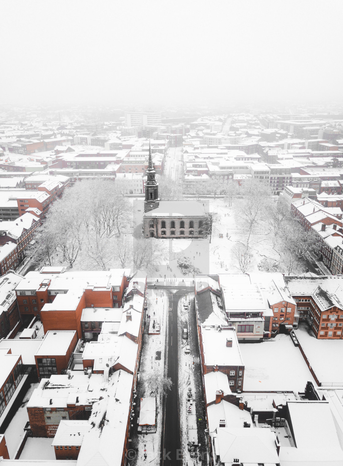 "Snow at St Paul's" stock image