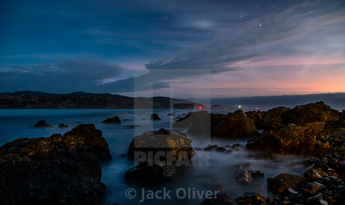 "Sunset over Breaker Bay" by Jack Oliver - £6.20 "Sunset over Breaker Bay" stock image