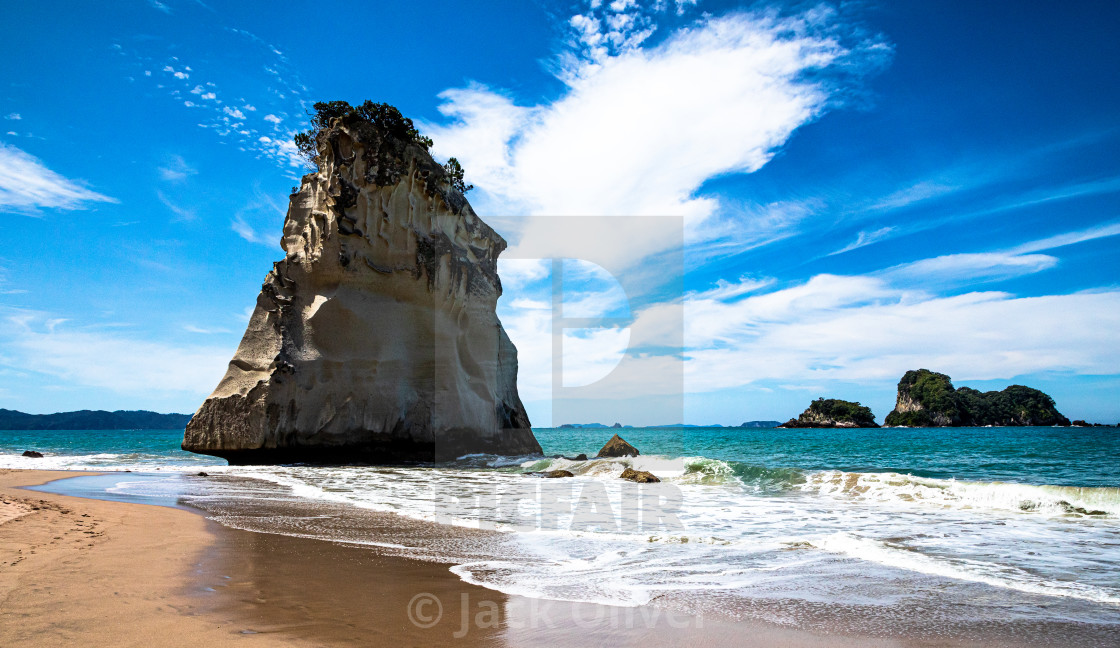 "Cathedral Cove Rock" by Jack Oliver - £6.20 "Cathedral Cove Rock" stock image