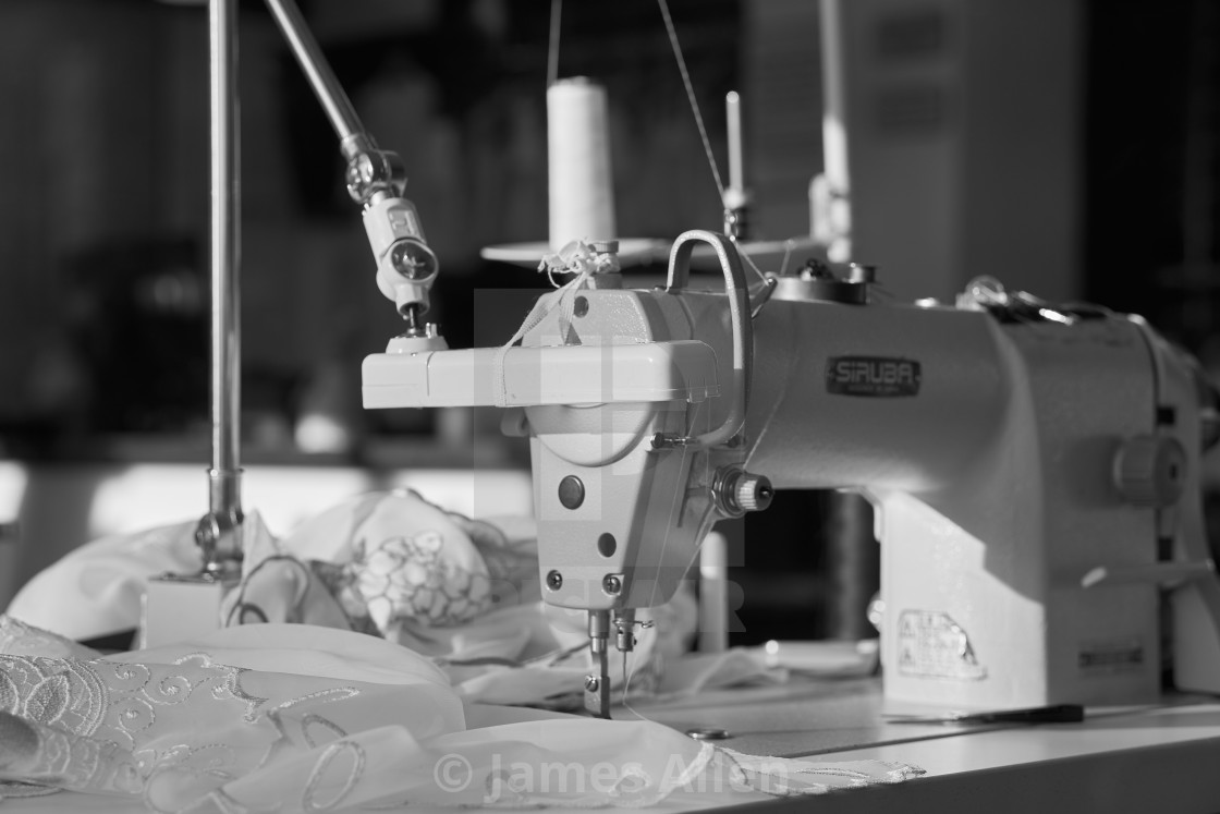 "Dress in the making." stock image