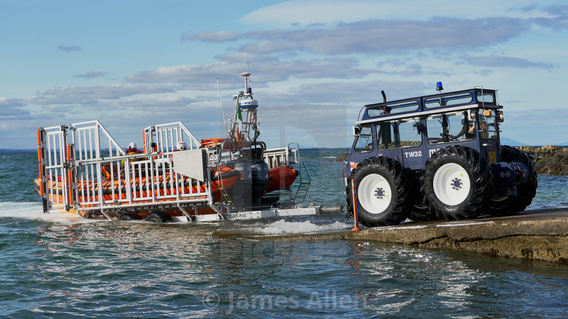 "Retrieving lifeboat" stock image