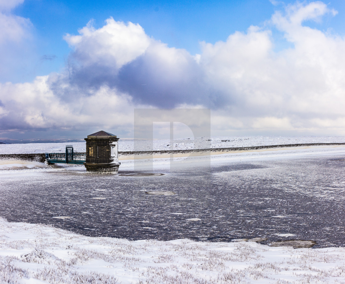 "A frozen Chew Reservoir." stock image