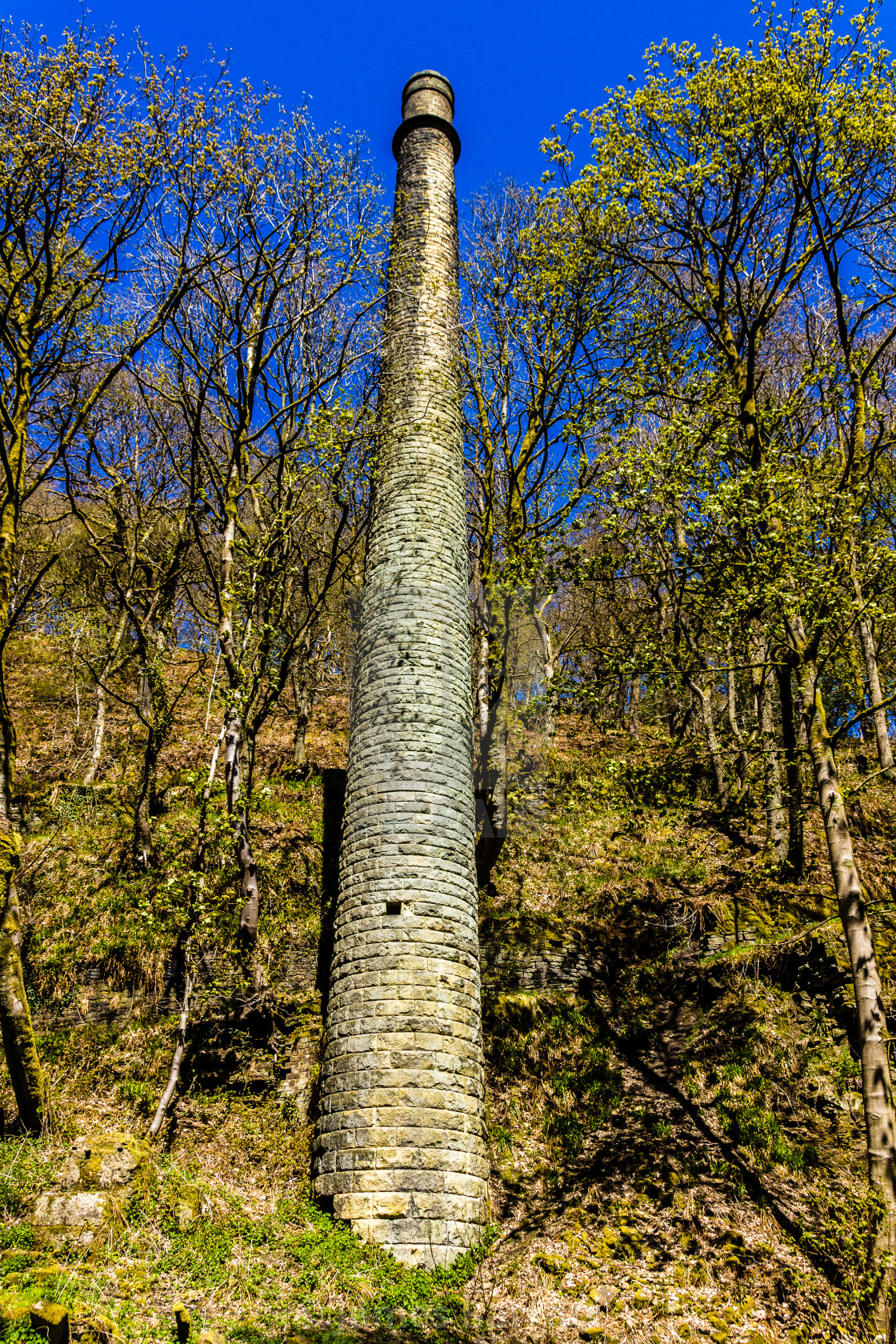 "Abandoned mill chimney" stock image