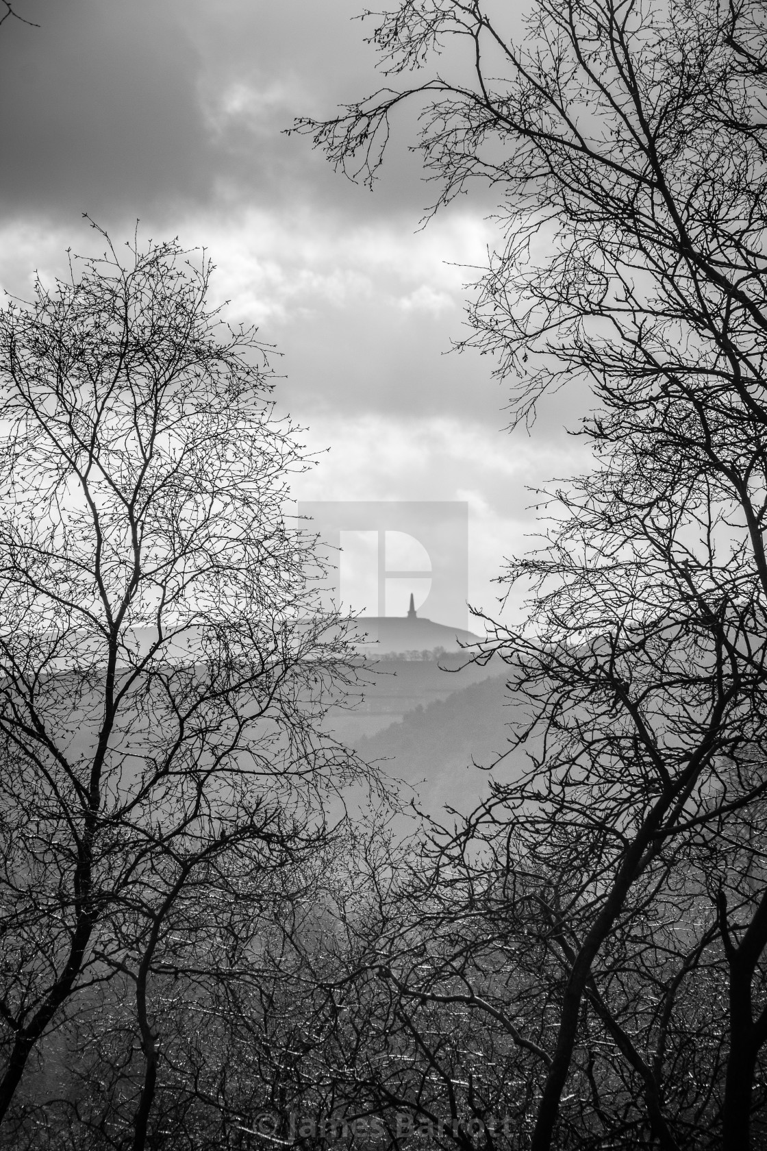 "Stoodley Pike black and white" stock image