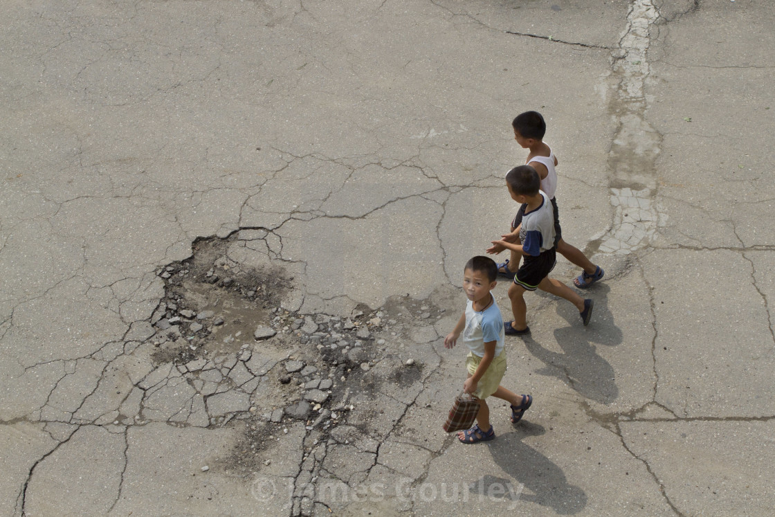 "Life in Pyongyang, North Korea" stock image