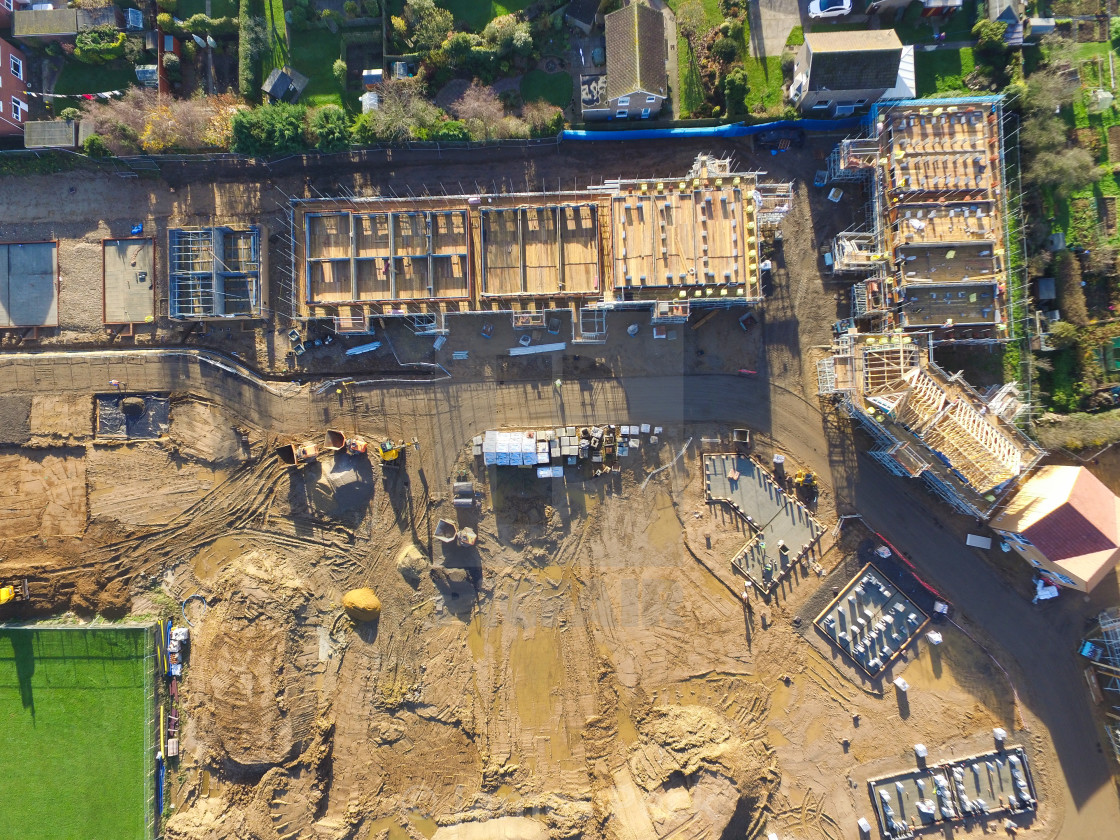 "Aerial View of construction site" stock image