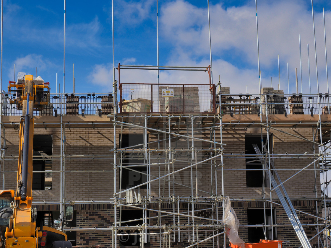 "House under construction" stock image