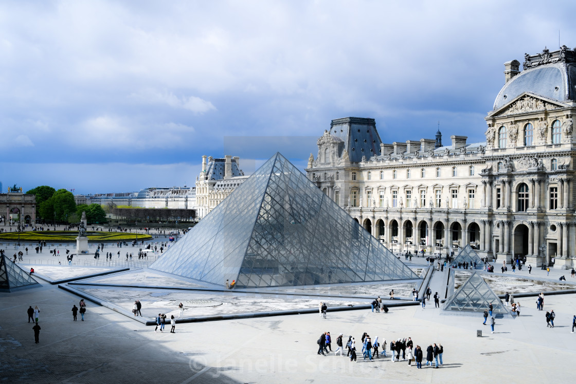 "The Louvre Pyramid" by Janelle Schroy - $15.44 "The Louvre Pyramid" stock image