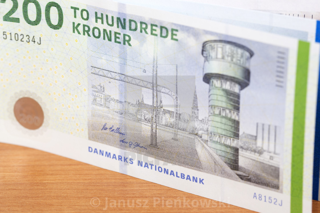 "Danish krone a business background" stock image