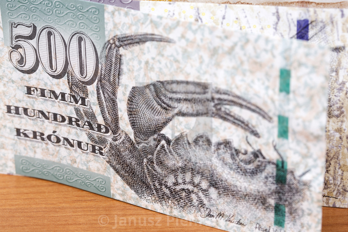 "Currency of the Faroe Islands - Crown a background" stock image