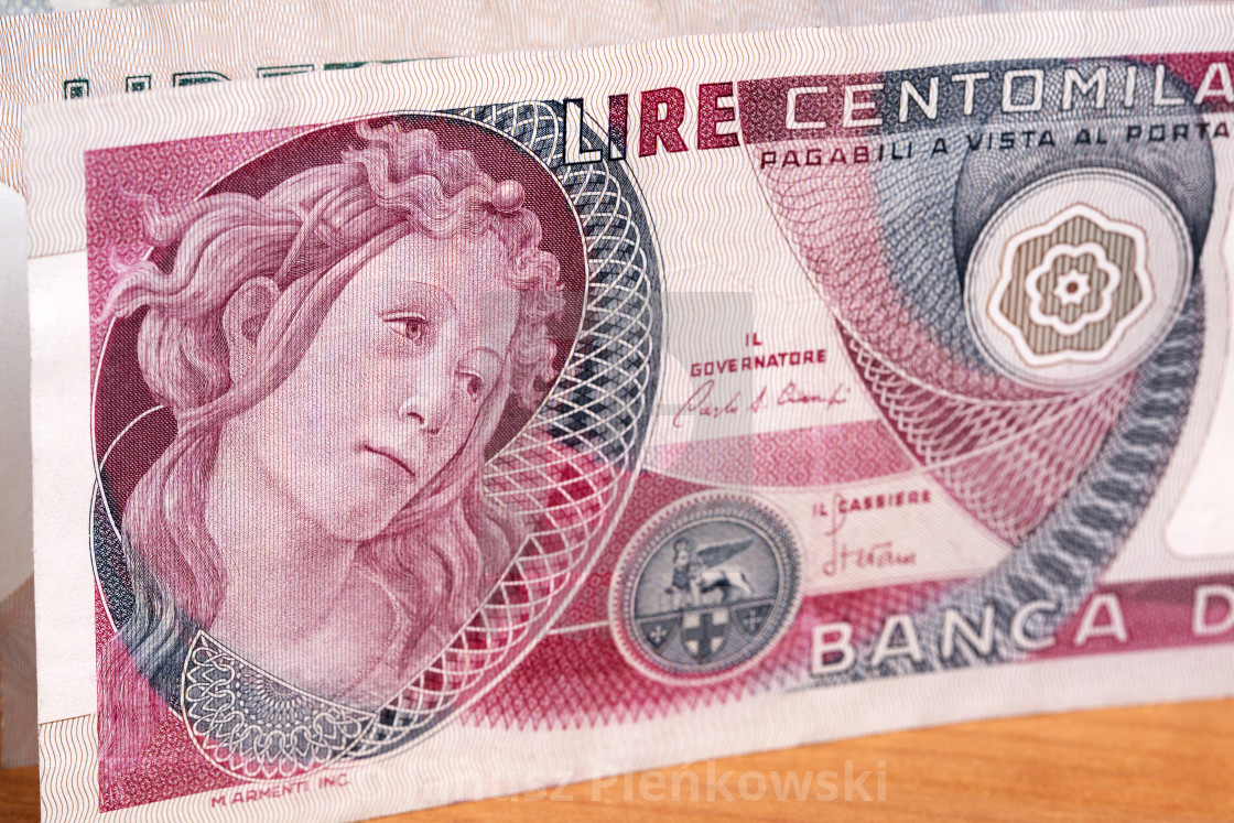 "Old Italian money a business background" stock image