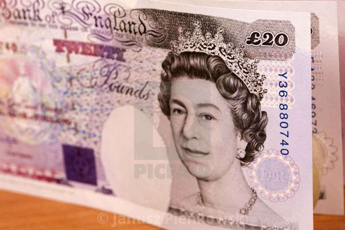 "Old English money a business background" stock image