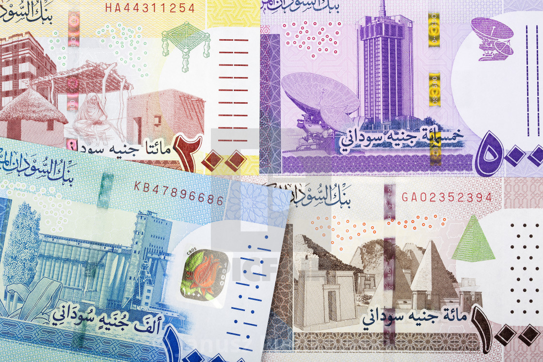 "Sudanese money a business background" stock image