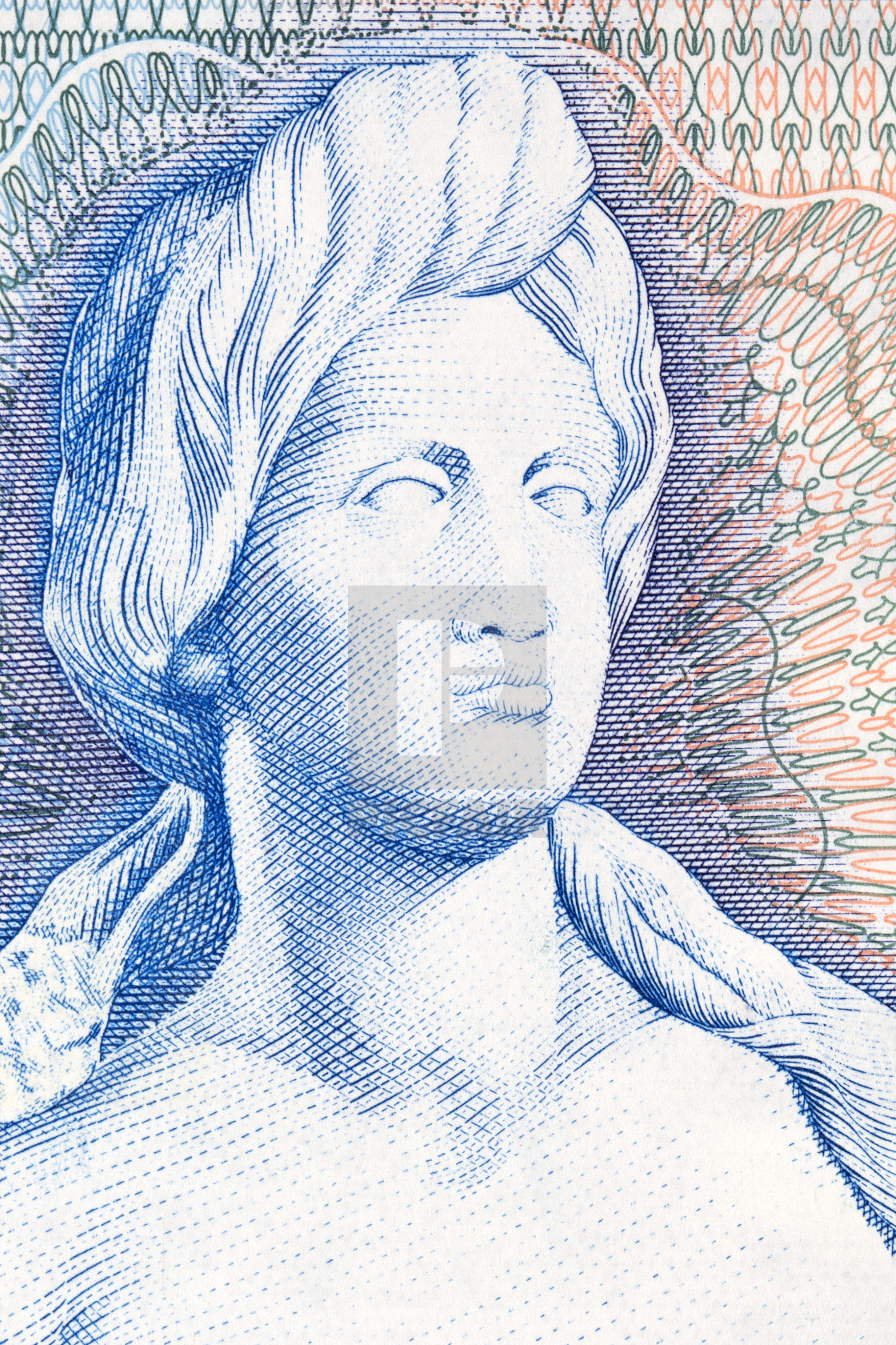 "Aphrodite portrait from Cypriot money" stock image