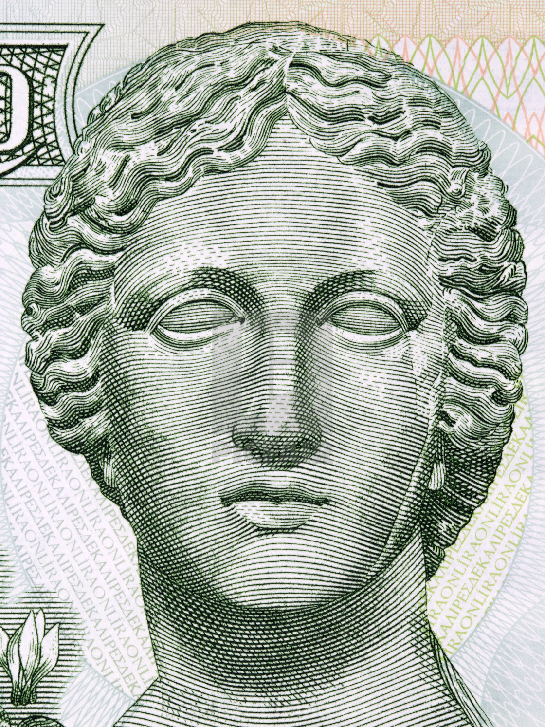 "Artemis portrait from Cypriot money" stock image