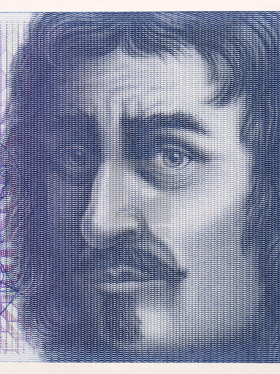 "Francesco Borromini portrait from Swiss money" stock image