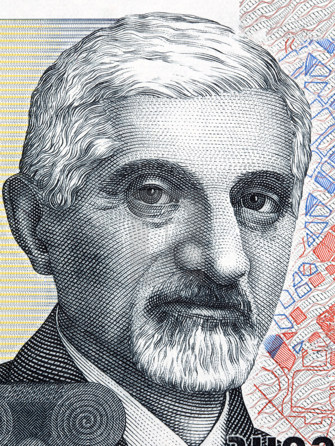 "Alexander Tamanian portrait from Armenian money" stock image