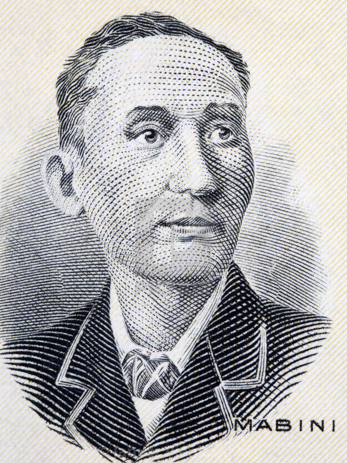 "Apolinario Mabini portrait from Philippine money" stock image