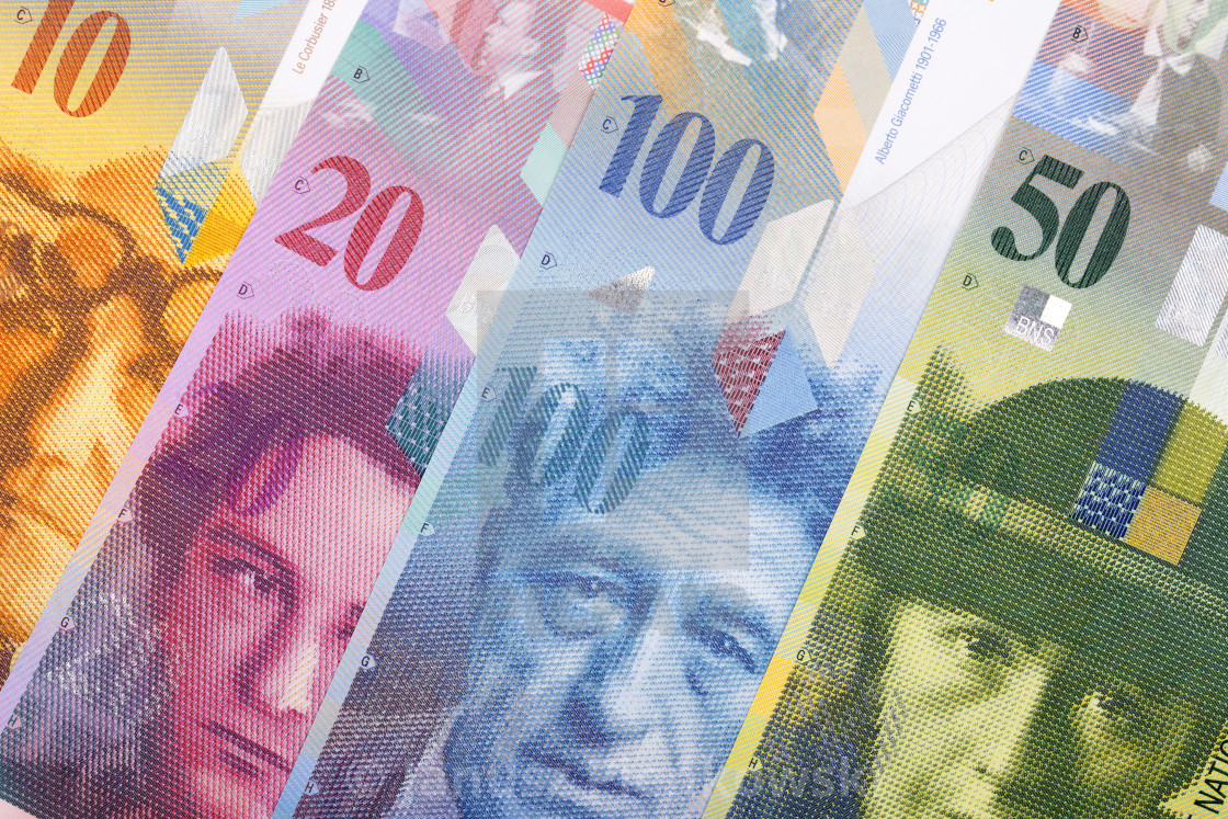 "Swiss money, a background" stock image