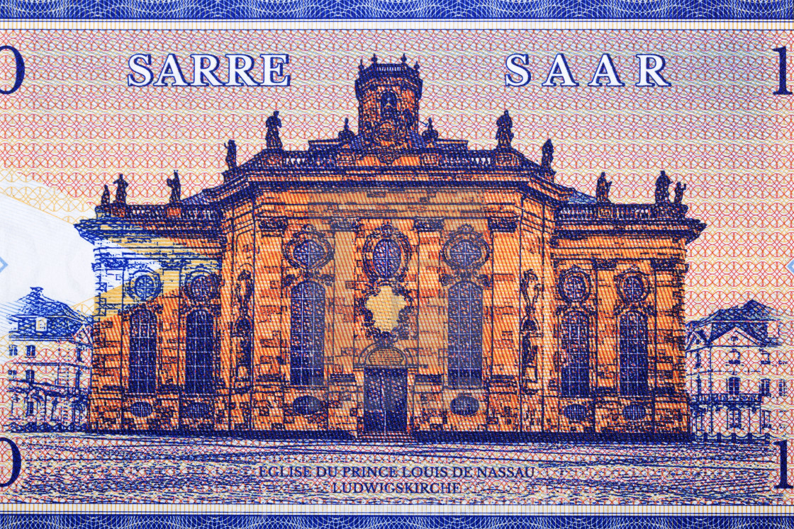 "Ludwigskirche in Old Saarbrücken, Germany" stock image